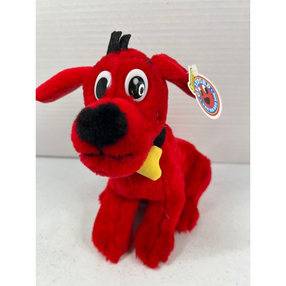 Scholastic Clifford The Big Red Dog Plush 2001 Red Stuffed Animal Toy 8 Inch